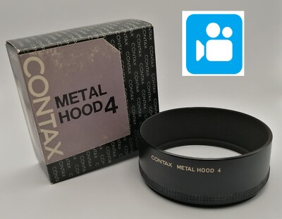  VIDEO  Unused  Contax Metal Hood 4 for 86mm Adapter Ring From JAPAN