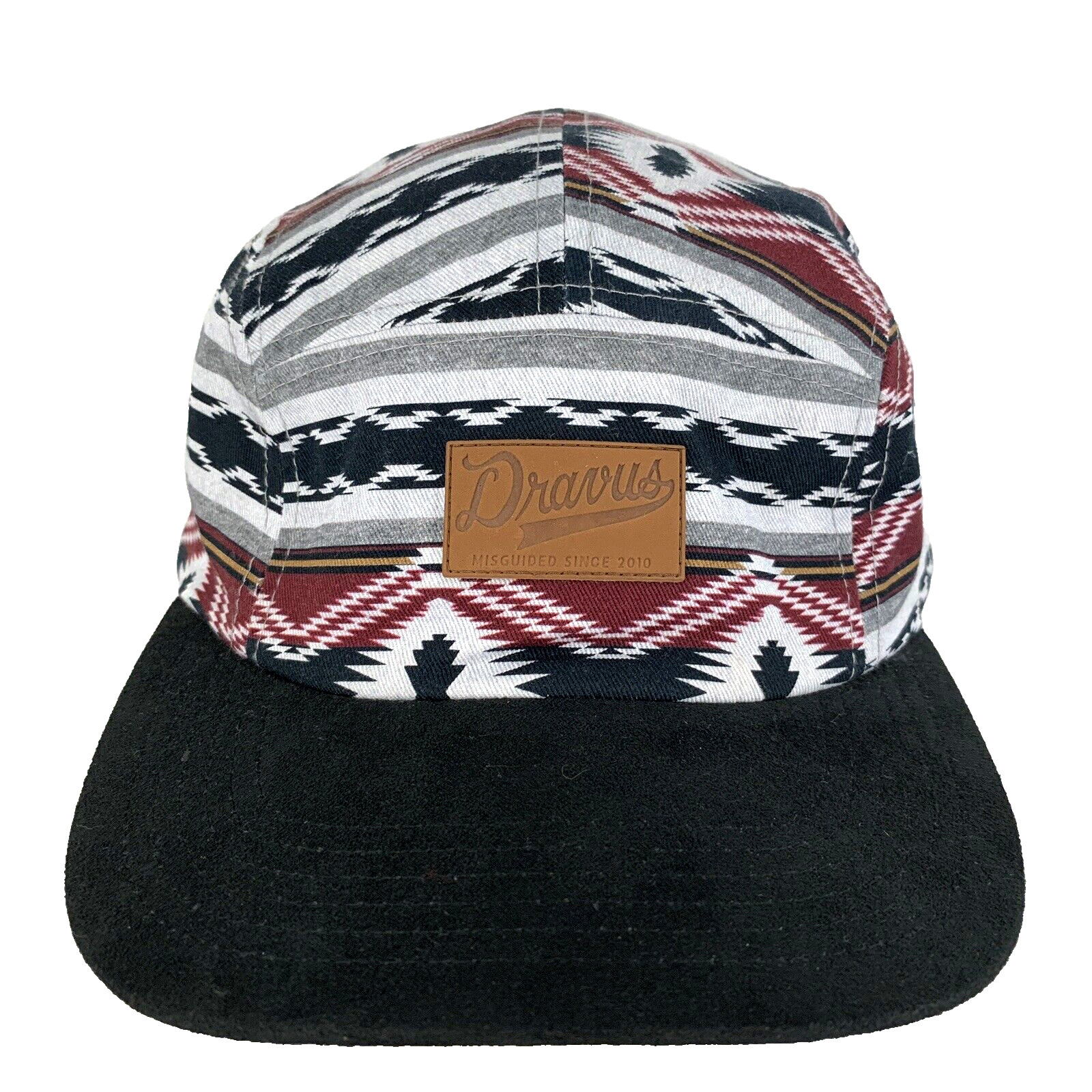 Dravus Patch Hat Aztec Blanket Pattern Script Log… - image 1