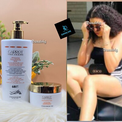 Carrot Magic Exclusive Whitening Face & Body Milk Lotion & Face Cream. 60SPF. 