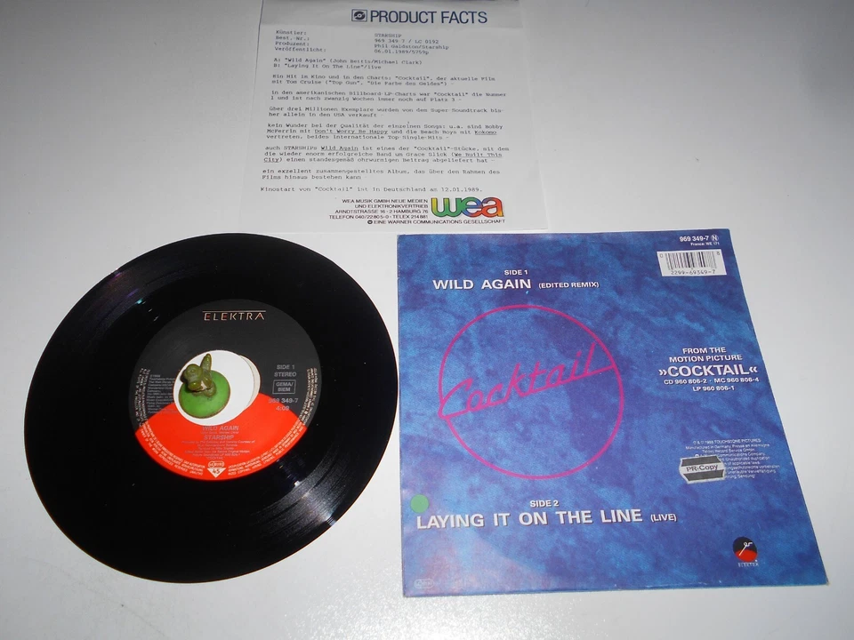 Starship - Wild again (1988) Vinyl 7` inch Single Vg +++ - Bild 2 von 2