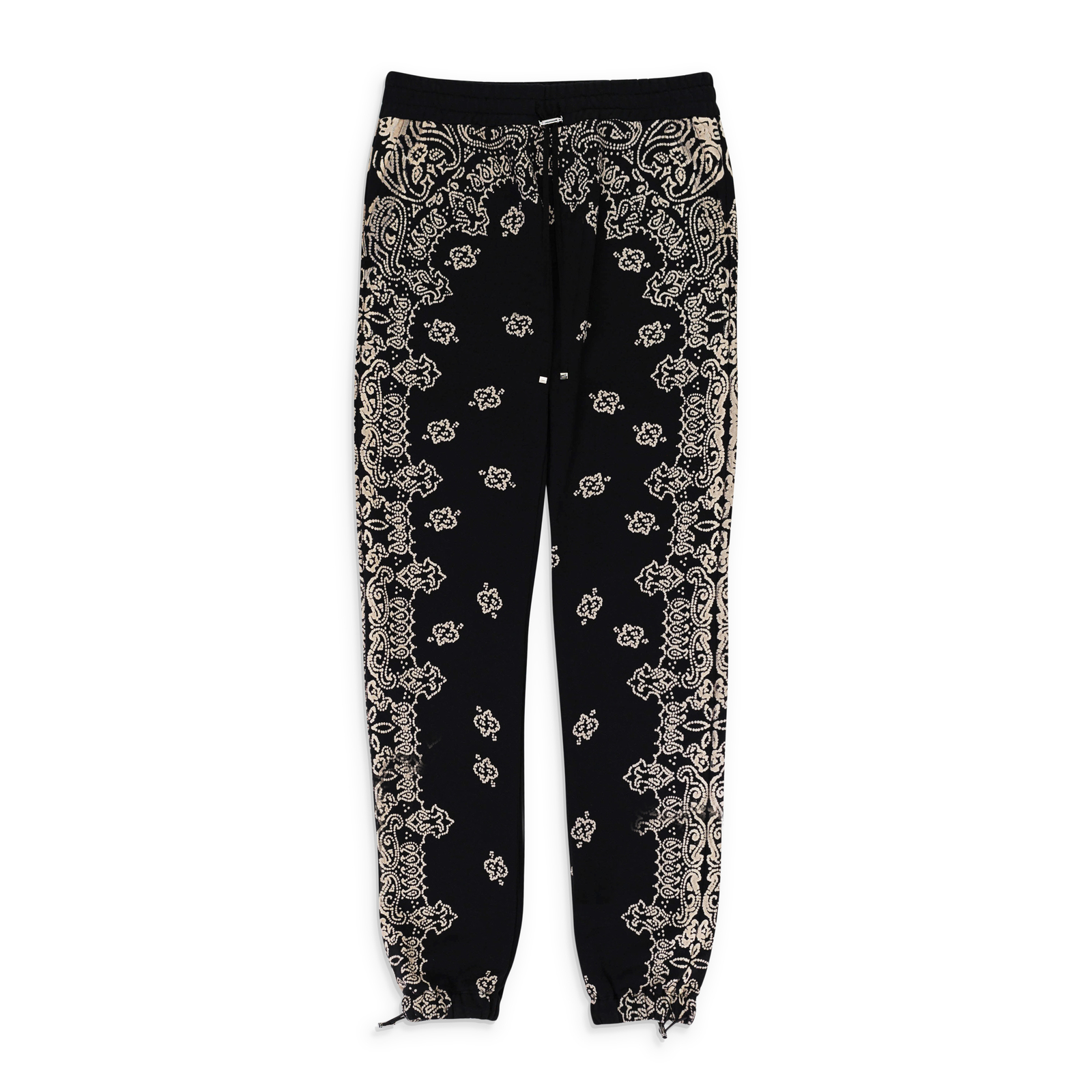 ЧЕРНЫЕ СПОРТИВНЫЕ БРЮКИ NWT AMIRI С БАНДАНОЙ И ОТБЕЛИВАТЕЛЕМ РАЗМЕР S 1190 70190₽
