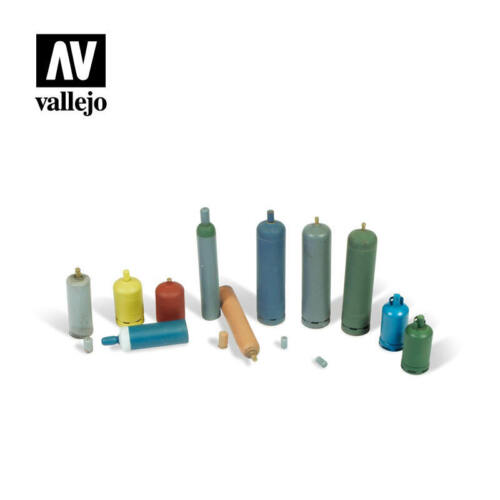 Moderne Gasflaschen Diorama Zubehör Vallejo SC209 Modellbau 1:35 - Afbeelding 1 van 1