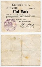 5 Mark Hirsingen September 1914, Erhaltung III