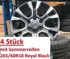 FORD Ranger Wildtrak 18"Zoll Sommer Royal-Black 265/60 4 Stk ohne RDKS (908)