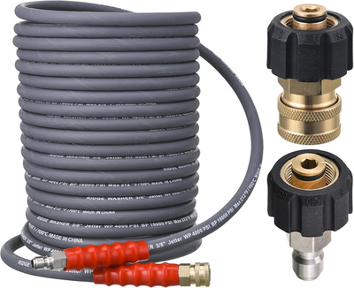 #ad RIDGE WASHER Pressure Washer Hose 50 Feet X 3 8 Inch for Hot and Cold Water wit $56.31