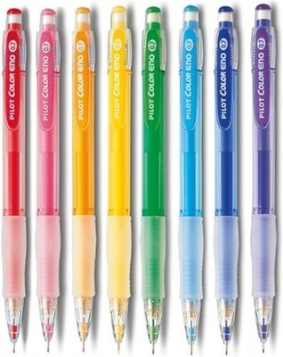 PILOT Color Eno 0.7mm Automatic Mechanical Pencil 8 Color Set Multicolor