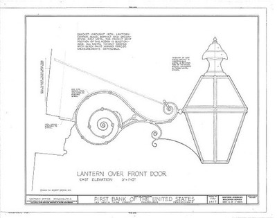 1-16. Lantern over front door - First Bank of the United States, 120 South