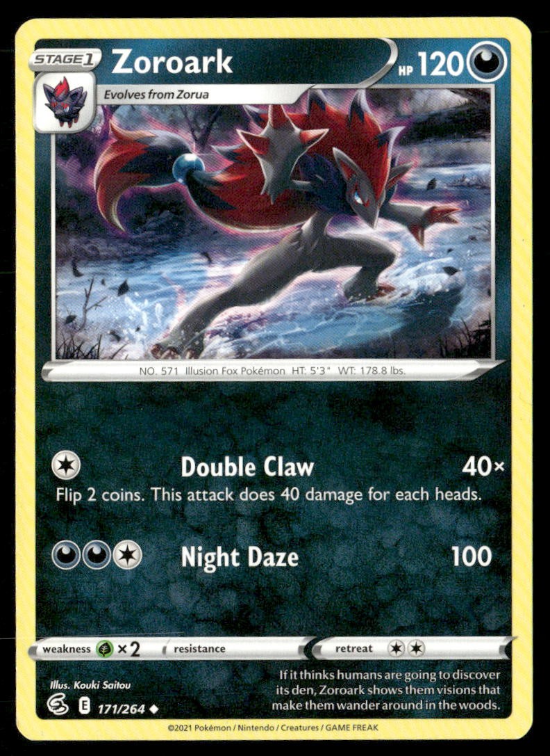 Zoroark Fusion Strike 171/264 Uncommon Pokemon Near Mint