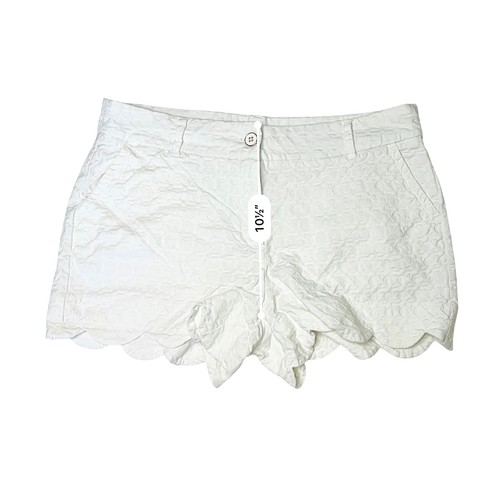 Pantalones Cortos Crown & Ivy Texturizados Festoneados Shelby 12 Blanco Vainilla Niña Cottagecore - Imagen 7 de 9