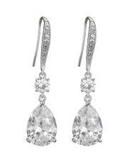 Drop Dangle Earrings for Women, Pear Cut Cubic Zirconia Long Teardrop Wedding...