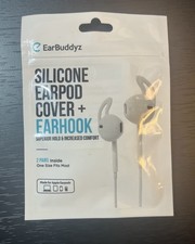 EarBuddyz Silicone Earpod Cover + Earhook 2 Pairs One Size Fits Most SEALED
