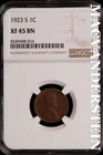 1923-S Lincoln Wheat Cent - NGC XF 45 BN - Scarce  No Reserve  #SLH55