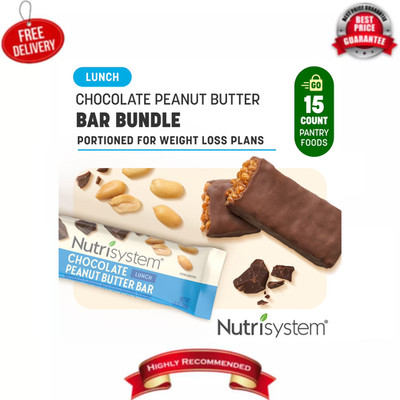 Nutrisystem Chocolate Peanut Butter Bar 15ct 11g Protein Weight Loss