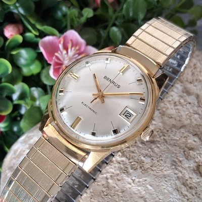 Serviced 1972 Benrus Electronic ''Cyclone'' Men's Vintage Watch Sweep Second Hand