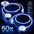 Bulk 50x Pack Magnetic Watch Charger Cable to USB-C [3FT/1M] Fast Charging Cord