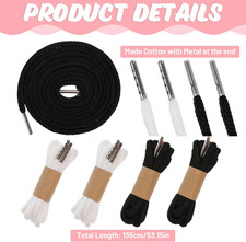 4PCS Drawstring Cord Replacement Drawstring with Easy Threader for Sweatpants...