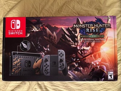 Nintendo Switch Monster Hunter Rise Deluxe Edition Console Brand New! Complete!