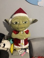 Disney Gemmy Yoda Santa plush Christmas Star Wars approx 2 ft inside decor