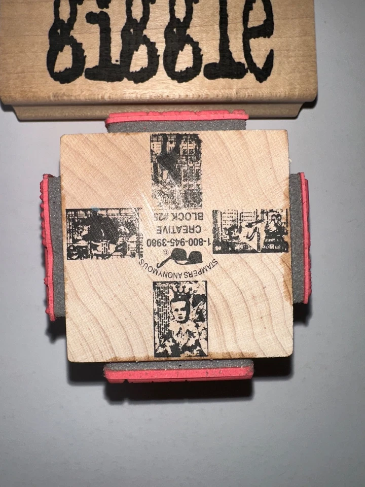 Tim Holtz Stampers Anonymous Wooden Rubber  Stamp Creative Block #25 Lot Rare - Изображение 3 из 4