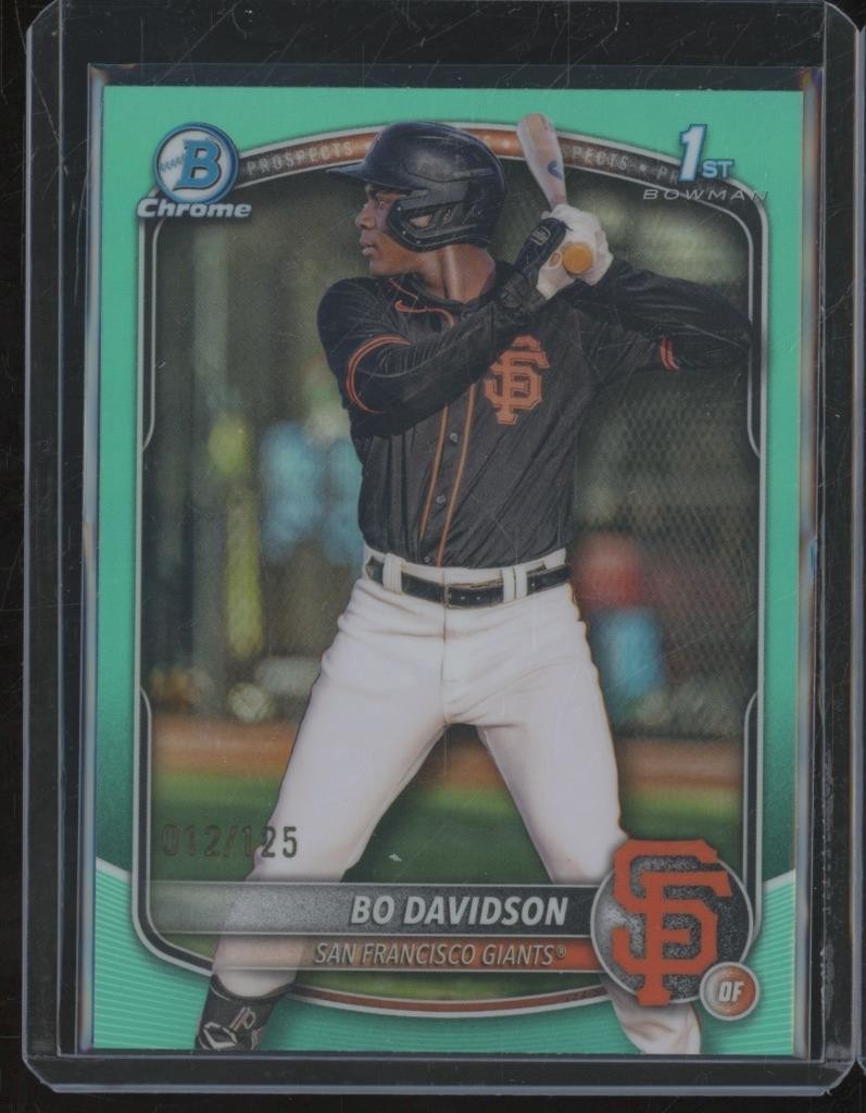 2025 Bowman Chrome BO DAVIDSON 1st Prospect Aqua Refractor /125 JA784