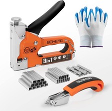 Staple Gun BeiHeng 3 in 1 Staple Nail Steel Gun with 3000 Staples, Staple Remove 0.0050 per staple