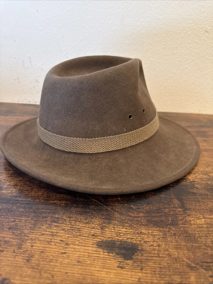 Chapéu Fedora Dorfman Pacific Wool | Marrom | Tamanho G | Estilo Clássico - Imagem 4 de 4