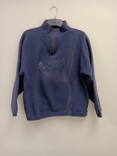 Vintage Eeyore Sweatshirt Adult Medium Blue Quarter Zip Disney Store USA 90s