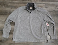 Wrangler Authentics Men’s Fleece Quarter-Zip Sweater XL 1/4 Zip Sweatshirt NWT
