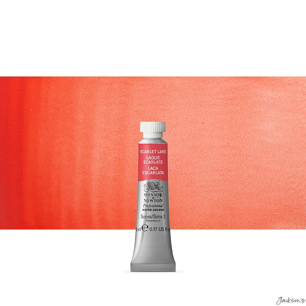 Winsor & Newton Professional Watercolour Paint Tube 5ml Scarlet Lake Colour M...