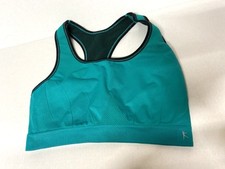 Danskin Now Green Black Reversible Racerback Sports Bra Womens size Medium