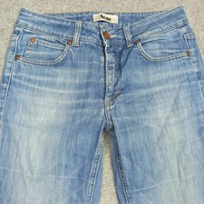 Acne Jeans Hex-Lena Womens W28 L31 (Label: W29 L32) Light Blue Straight Mid Rise