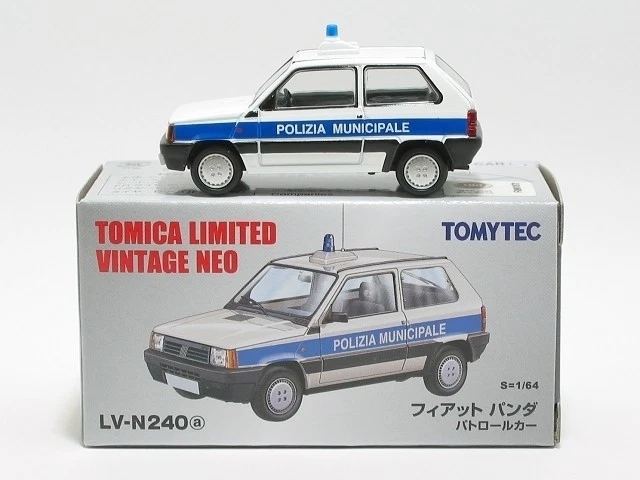 菲亚特熊猫巡逻车 Tomytec 1/64 迷你汽车 LV-N240a 全新 — 第 3/3 张图片
