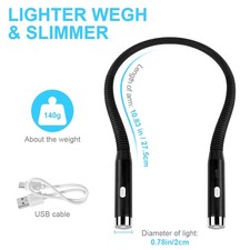 Lampada Da Lettura USB Ricaricabile - Doppia Testa Regolabile, Per Libri, Leggio E Studio, Con Clip - Foto 10