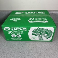 Crayola Crayons 24 Assorted Colors Per Pack Bulk 30 Boxes Teacher School Class B