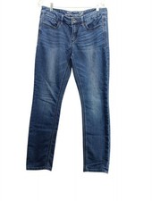 Seven7 jeans women's Size 10 Skinny Blue Denim Measures 34X30 inches Mid Rise