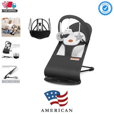 Baby Bouncer, Portable Baby Bouncer Seat for Babies 0-18 , 100 Cotton Fabric...