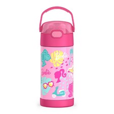 THERMOS FUNTAINER 12OZ KIDS WATER BOTTLE INSULATED STAINLESS STRAW - PINK/MULTI