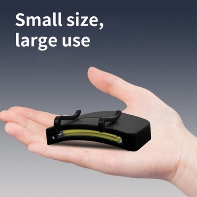 Small LED Flashlights Battery Powered Waterproof Hat Clip On Light ABS Texture