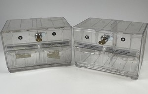 SCHAFER SYSTEMS Lottery Ticket Display/Dispenser Clear Plastic 4 Compartments