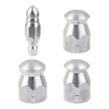Sewer Nozzle Stainless Steel Button Nose Pressure Drain Hose Pipe Tap Spray