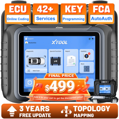 2026 XTOOL D8S V2.0 Car Diagnostic OBD2 Scanner ECU Coding Topo Mapping 42+Reset