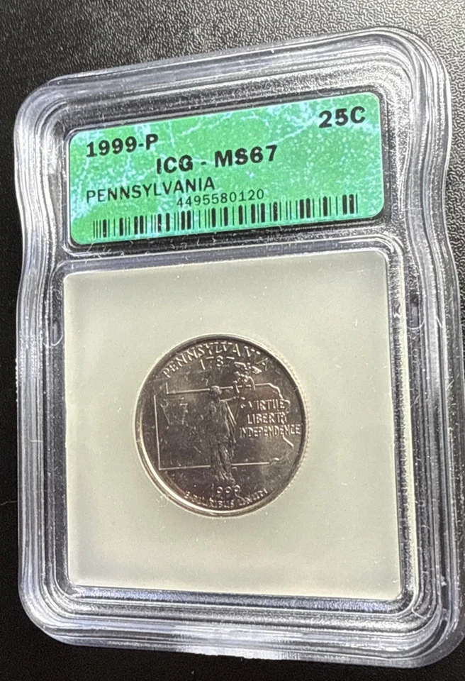 1999 New Your Statehood Quarter ICG MS 67 Beautiful Coin - Image 3 of 4
