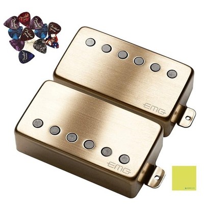EMG JH James Hetfield Electric Guitar Pickups Set Standard Shaft (Brushed Gol...