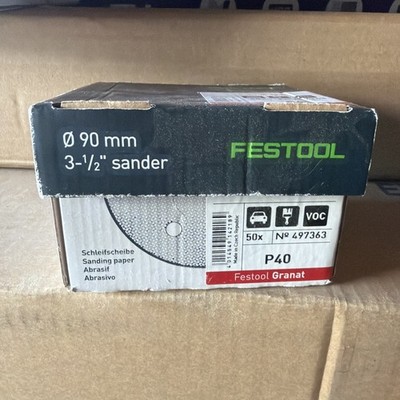 Festool 497363 90mm P40 Disc Abrasives, 50 ct