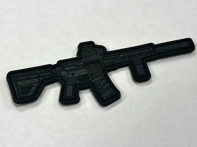 SHOT Show 2025 Amend2 AR Rifle custom PVC Morale Patch, Hook & Loop, NEW!