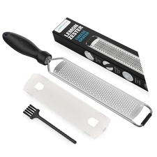 Lemon Zester & Cheese Grater – Sharp Stainless Steel Grater for Citrus, Parme...