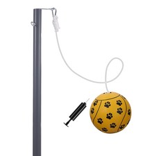 Sports Heavy Duty Tetherball Set with Pole, Ball  Rope  PawPlay Outdoor Bac...