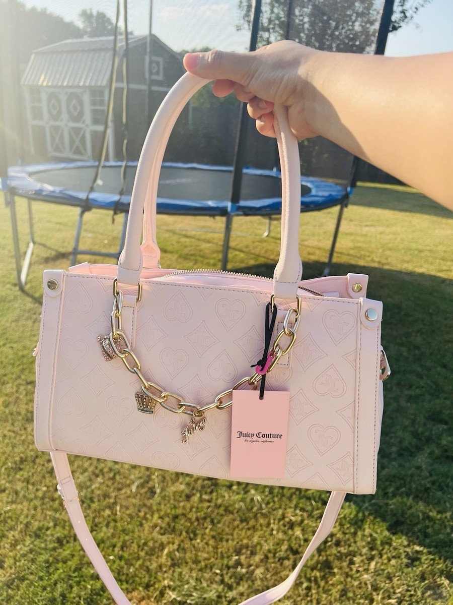 JUICY COUTURE Top Notch Satchel Powdered Blush Shoulder Bag