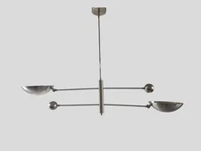 Mid Century Modern Brushed Chrome Sputnik Chandelier Pendant Light