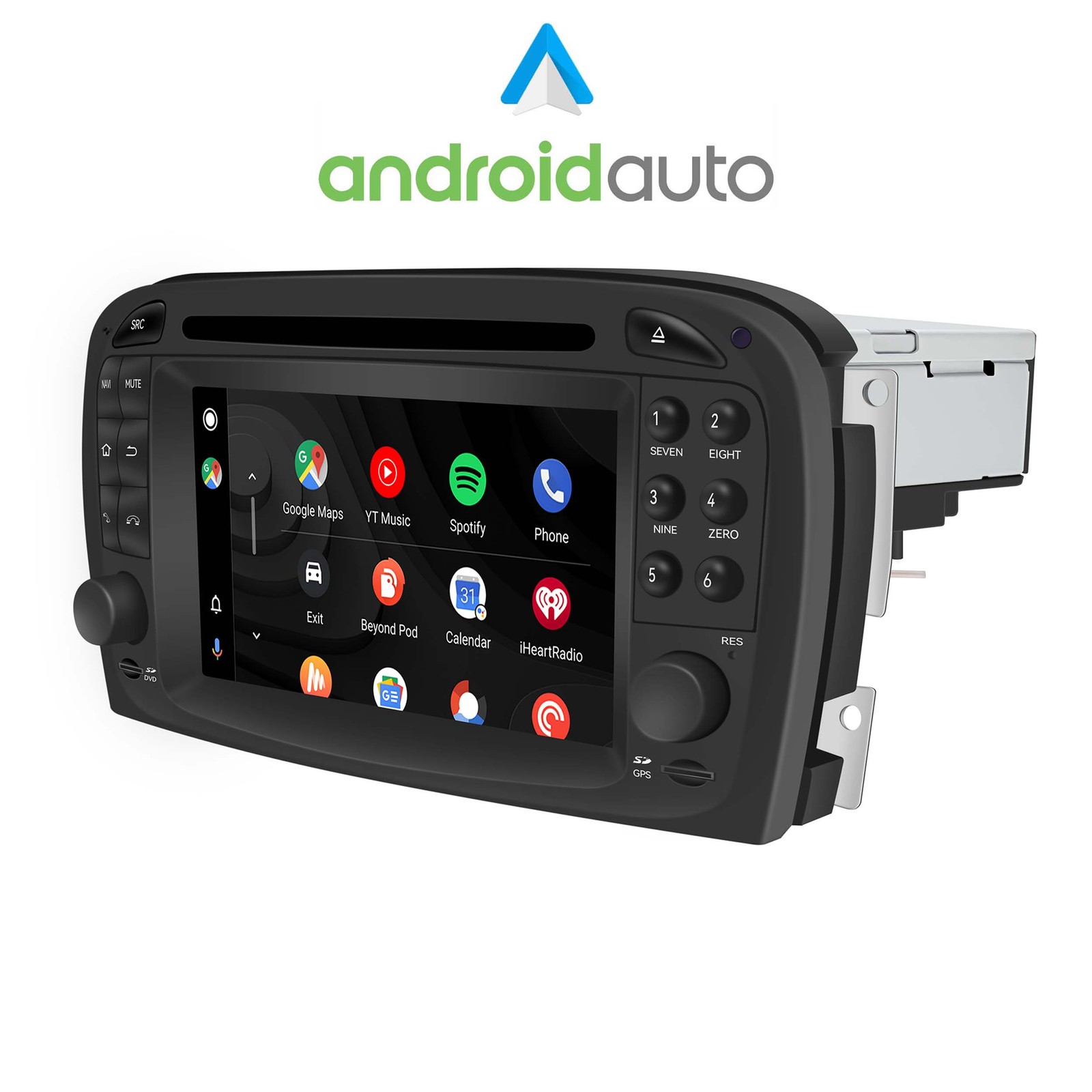 Mercedes Benz SL R230 BOSE Autoradio Android 7" Touchscreen GPS Navi CarPlay foto 5